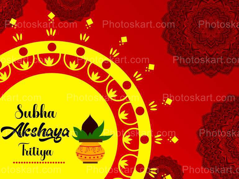 Akshaya Tritiya With Mandala Vector Images