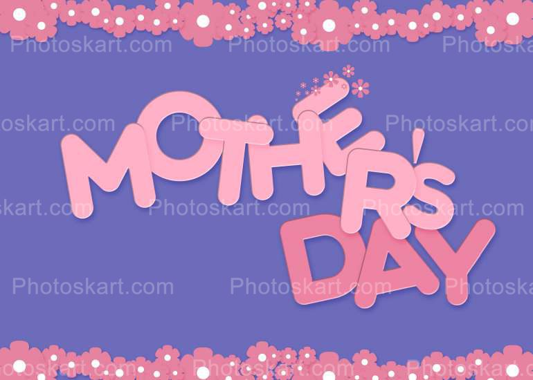 Creative Mothers Day Text Vector Image