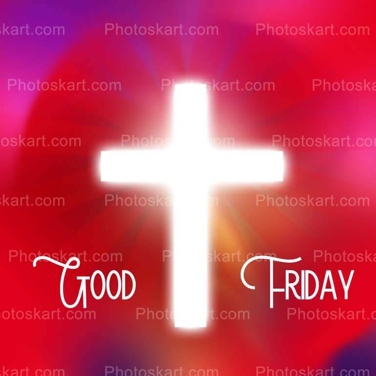 Glowing Cross Good Friday Vector