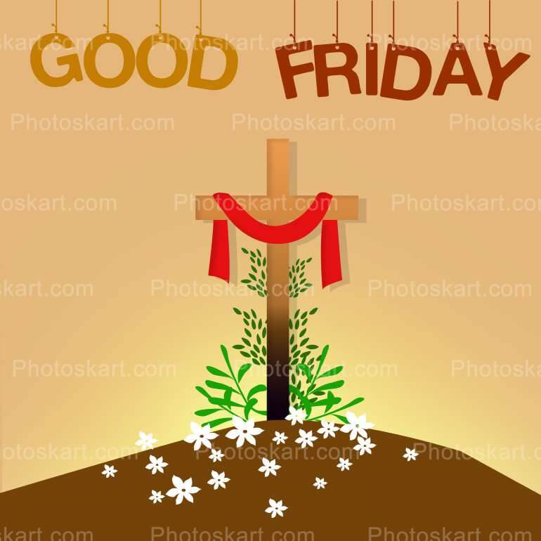 Good Friday Grave Vector Stock Image