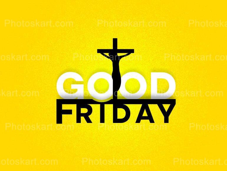 Good Friday On Yellow Background Image