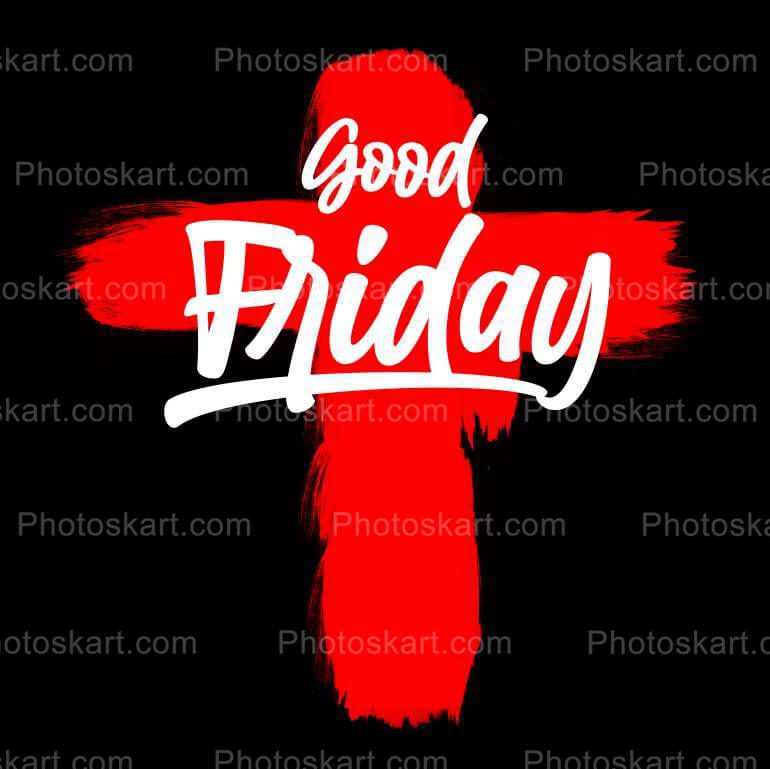 Good Friday Red Cross Vector Image