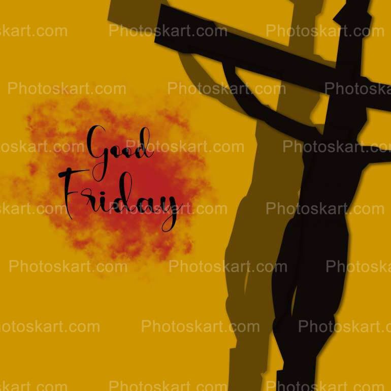 Jesus Christ On Cross For Good Friday Vector