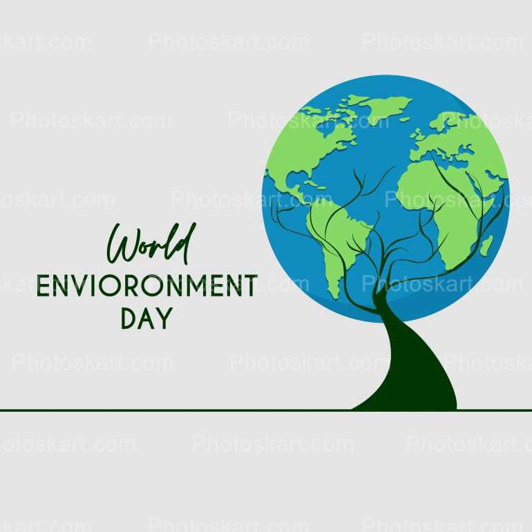 Free World Enviroment Day Wishing Vector