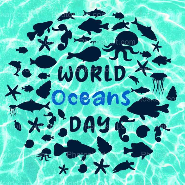 Free World Oceans Day Stock Illustration