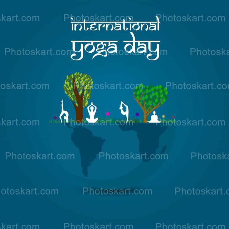 Free Yoga Day Vector Stock Image