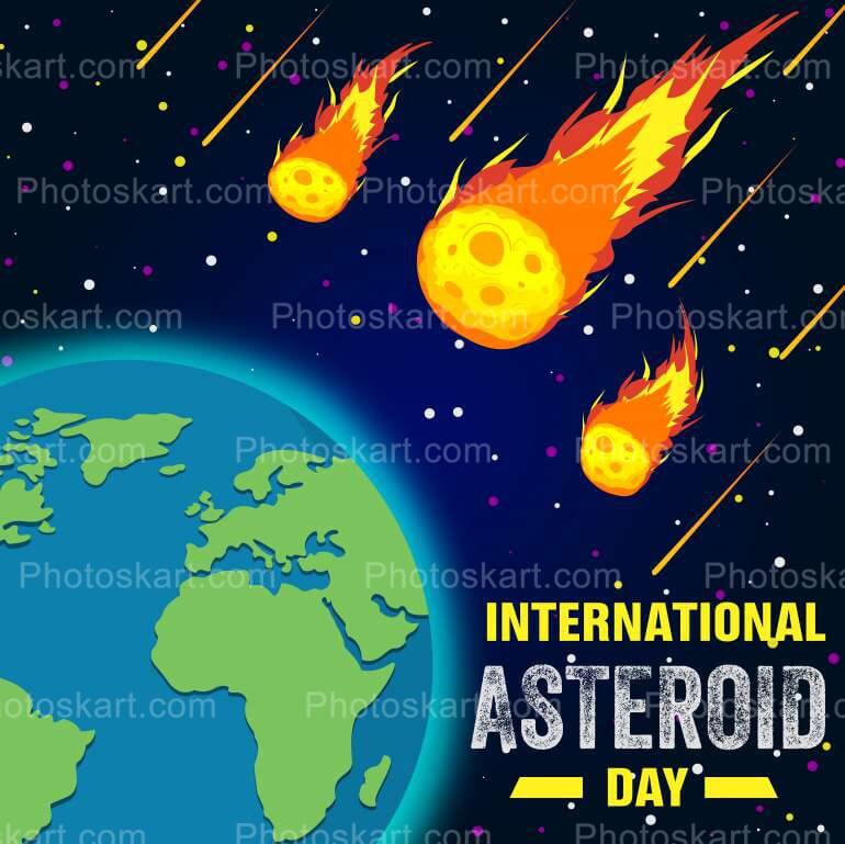 International Asteroid Day Vector Free Images