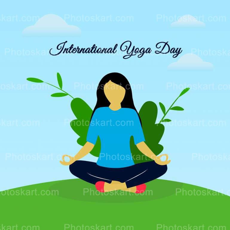 International Yoga Day Vector Stock Image