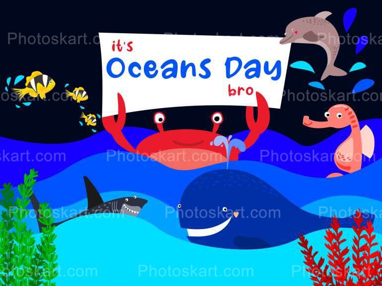 Its Ocean Day Free Illustration