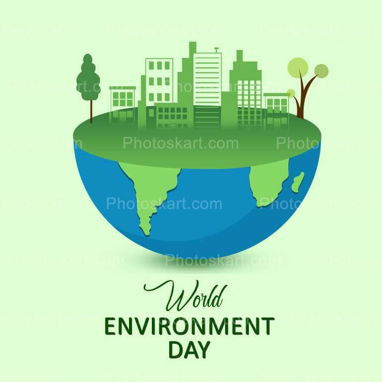 World Enviroment Day Stock Vector Illustration