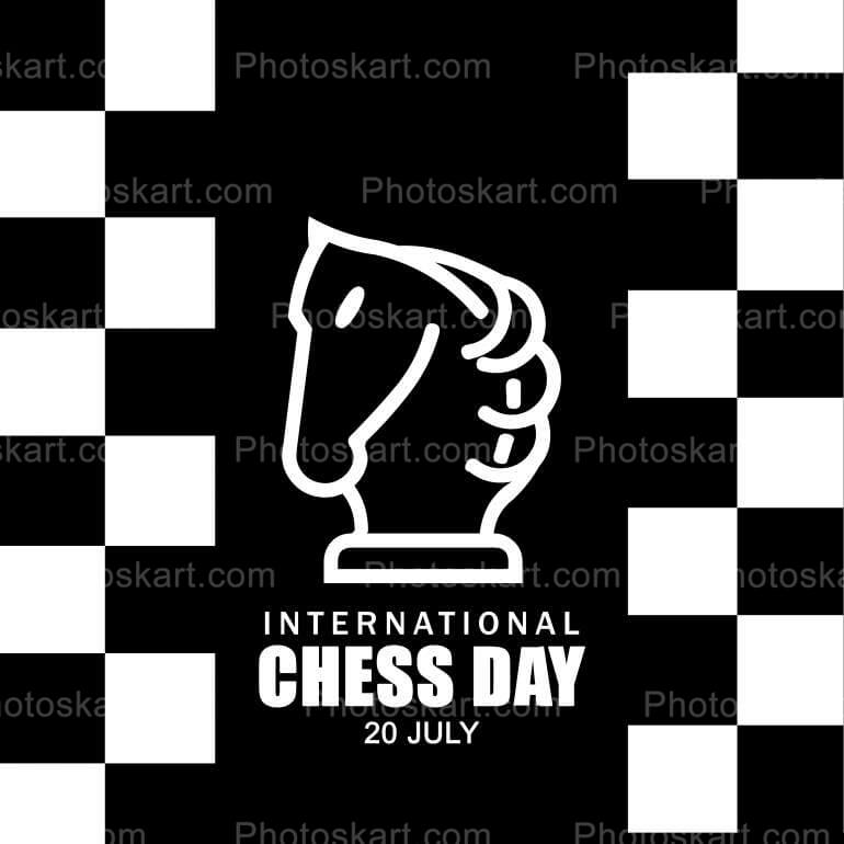 Chess Day Vector Art Background Photo