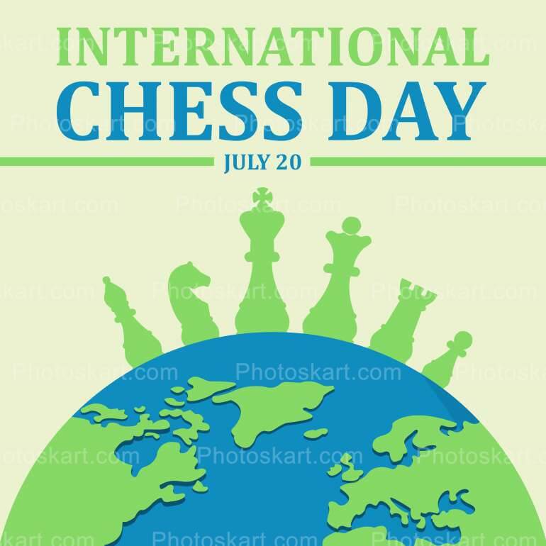 International Chess Day Background Vector