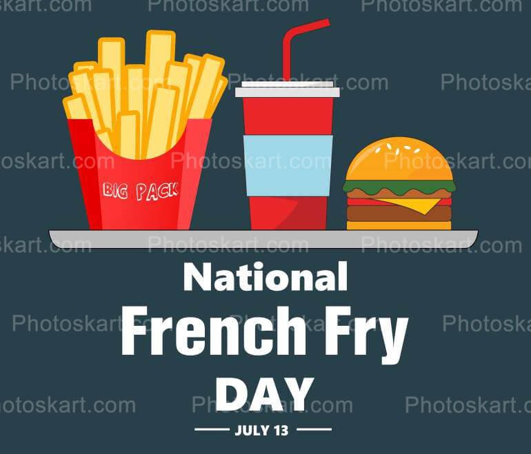 National French Fry Day Vector Stock Images