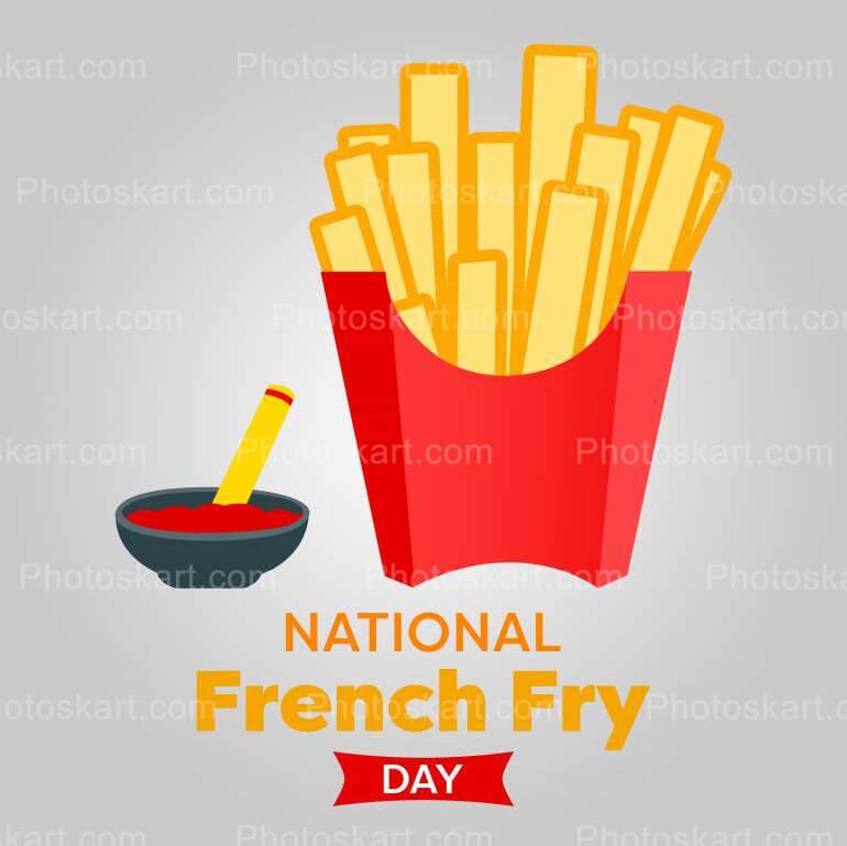 National French Fry Vector Picture