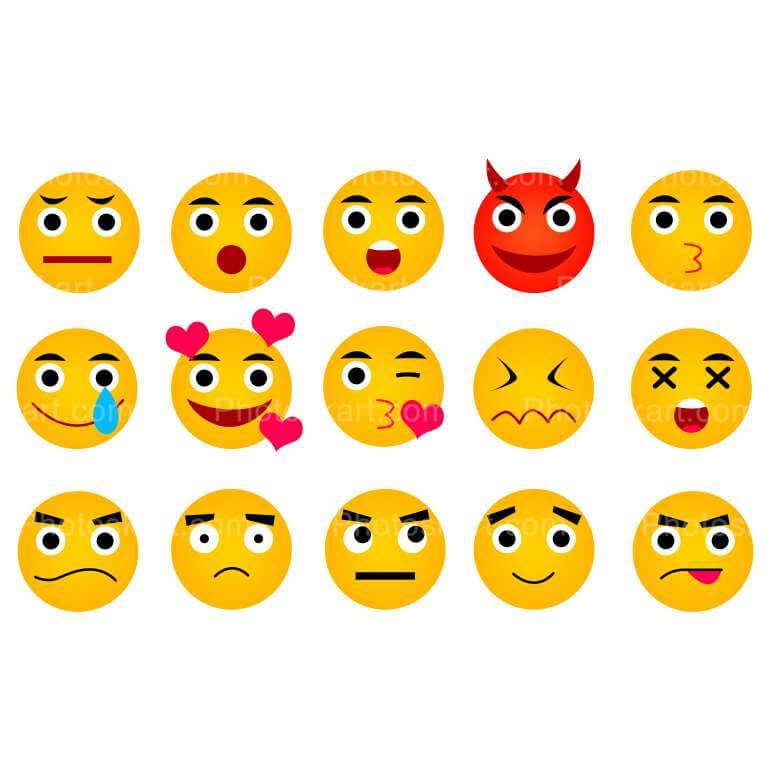 Set Of Emoji Emoticon Character Stock Images