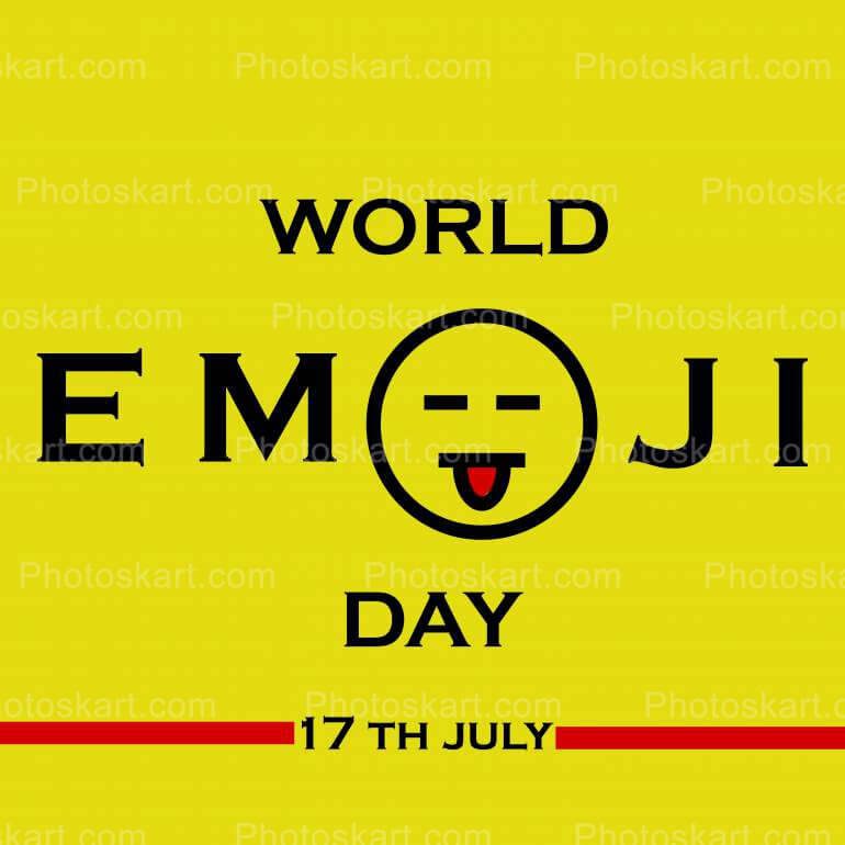 World Emoji Day Poster Stock Images
