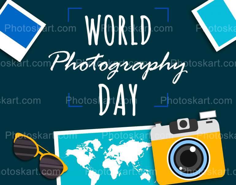 Beautiful World Photography Day Vector