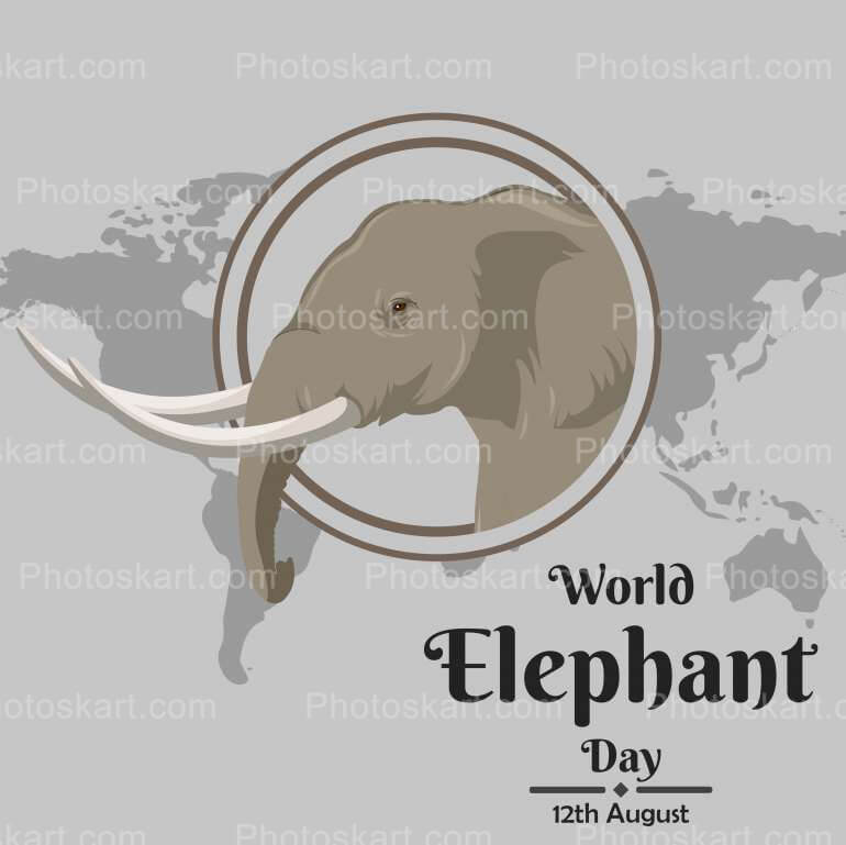 Greeting Elephant Day Stock Image Vector