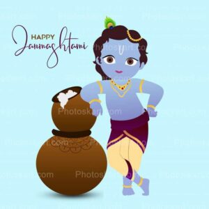 janmashtami wishes vector stock images