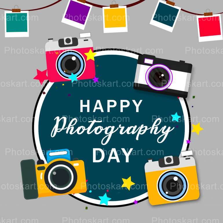 Photography Day Vector Poster With Camera