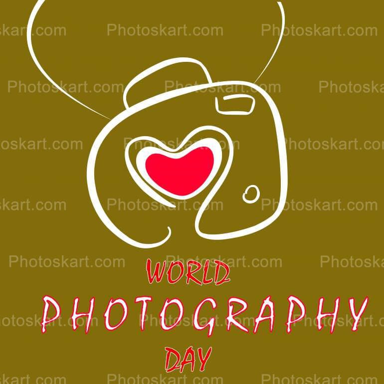 Unique Concept World Photography Day Vector