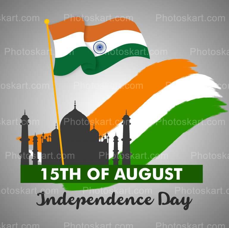 Unique India Independence Day Stock Vector