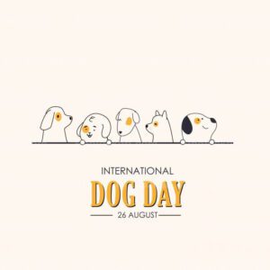 world dog day vector stock image