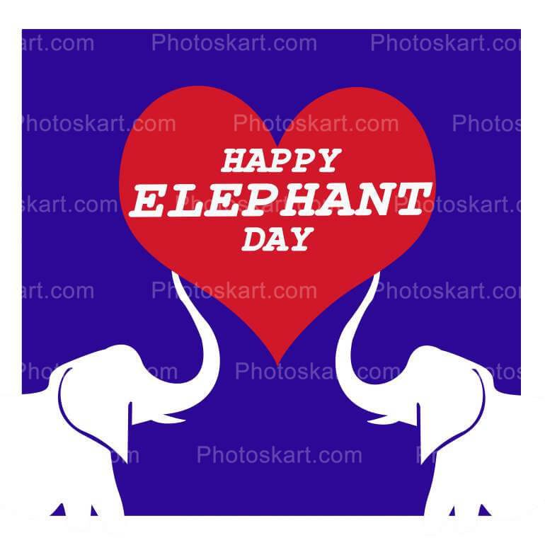 World Elephant Day Vector Stock Images