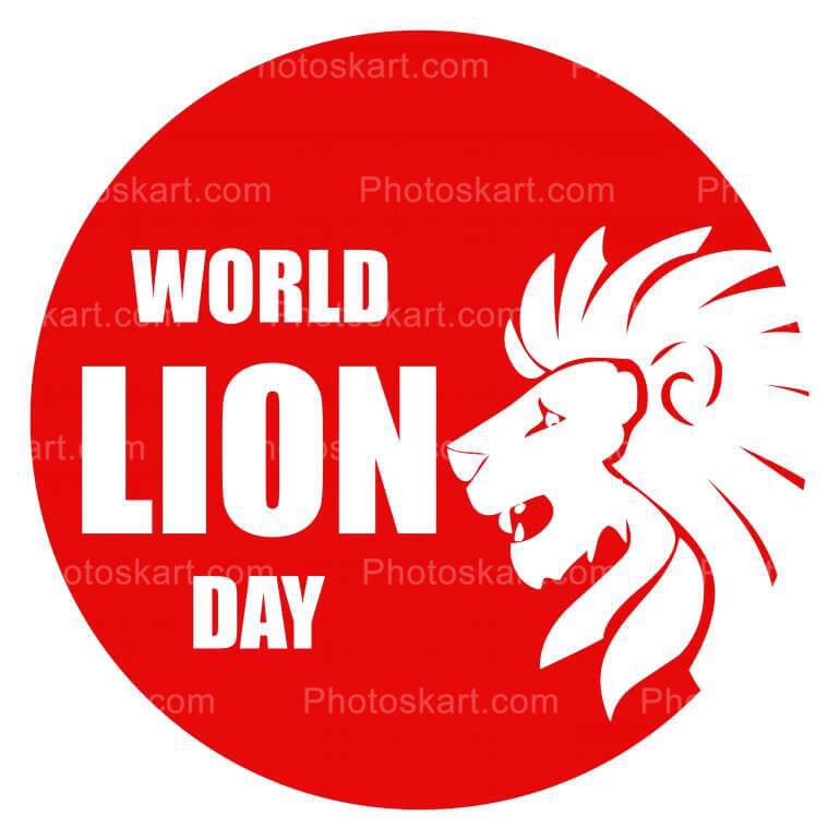 World Lion Day Royalty Free Image Vector