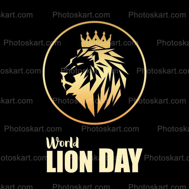 World Lion Day Vector Free Design