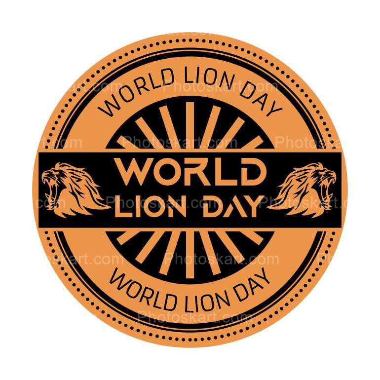 World Lion Day Vector Illustration Image