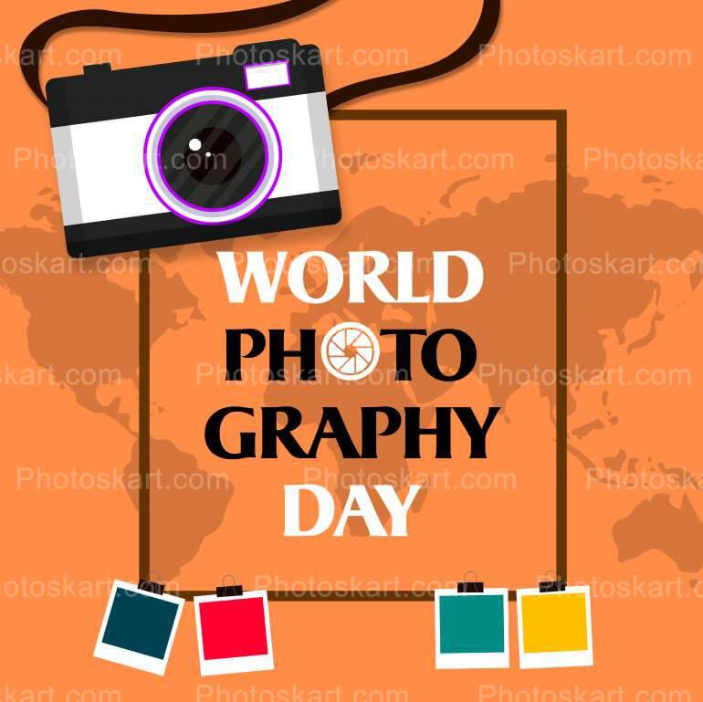 World Photography Day Vector Stock Image