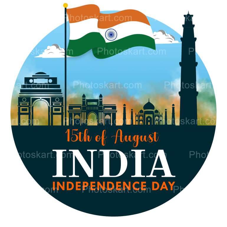 15 August Indian Independence Day Vector