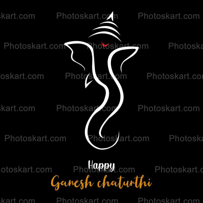Amazing Ganesh Chaturthi Wishing With Black Background