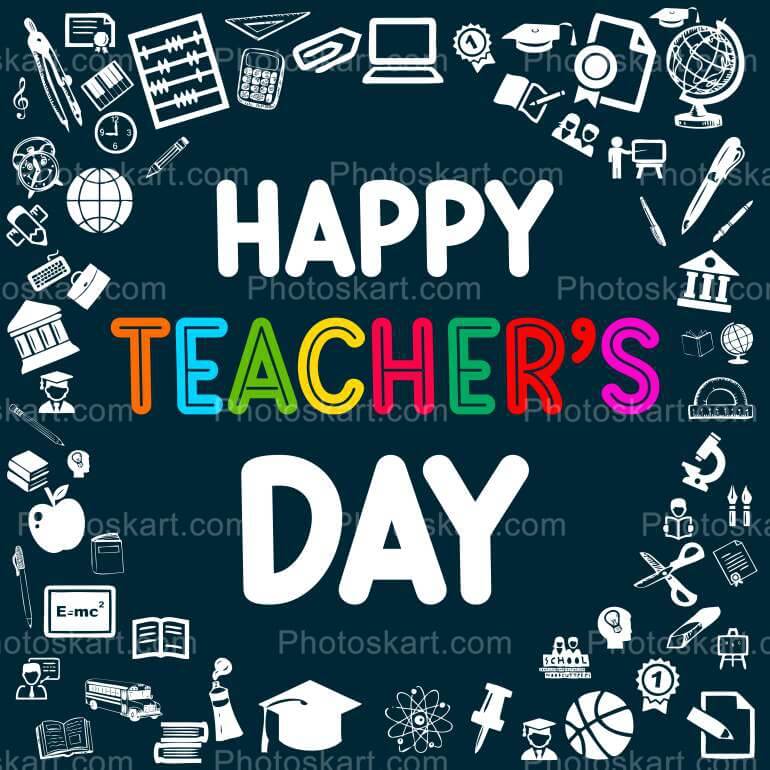 Beautiful happy teachers day banner design Vector Image-saigonsouth.com.vn