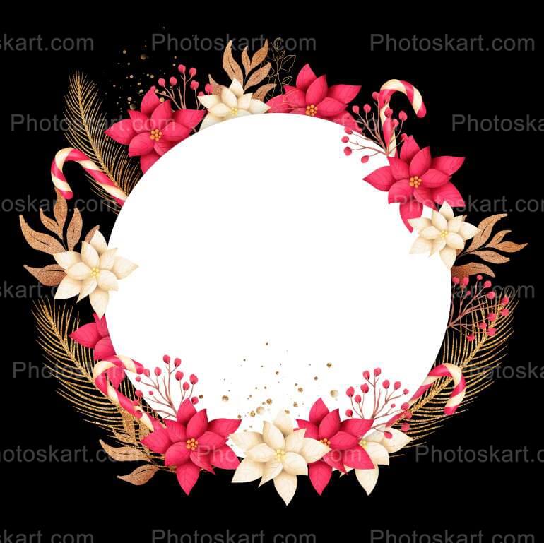 Creative Flower Frame Background Png Vector