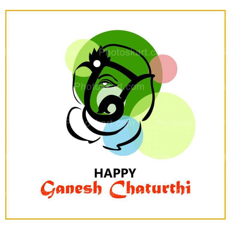 Creative Ganesh Chaturthi Vector Art Design