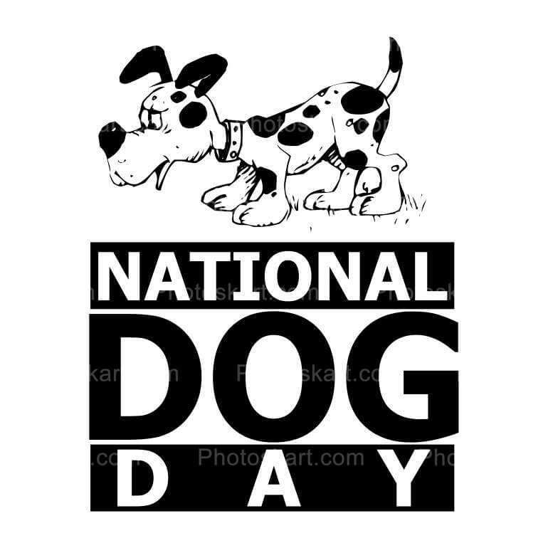 Creative National Dog Day Vector Image