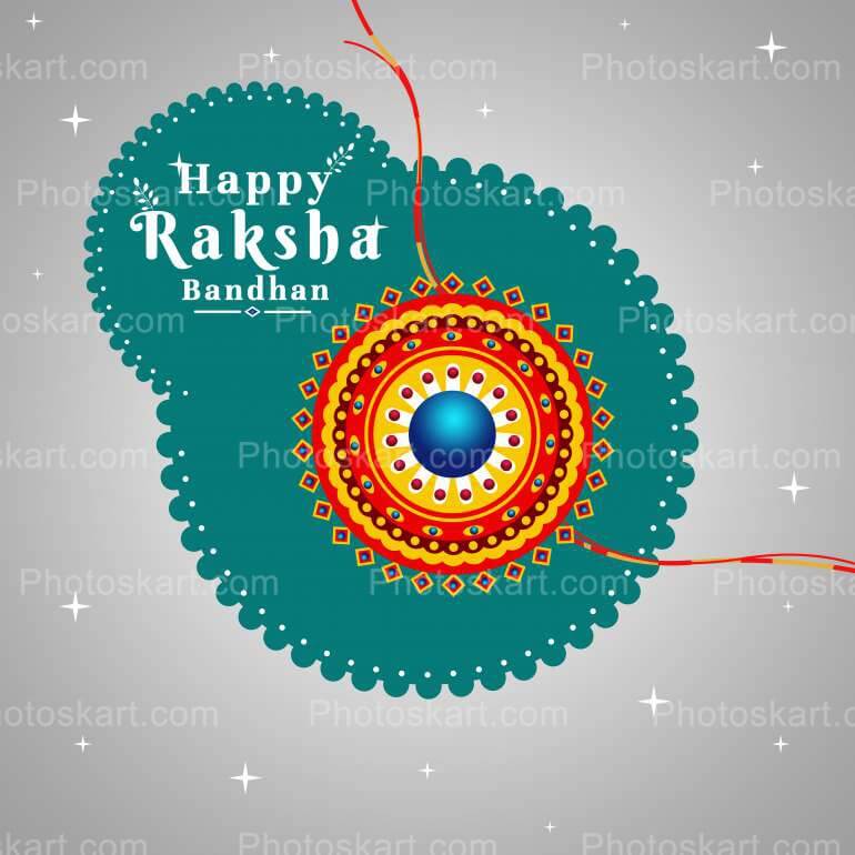 Creative Raksha Bandhan Wishing Design Vector