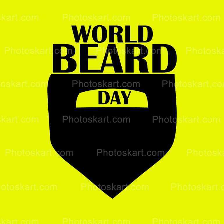 Creative World Beard Day Stock Vector Design