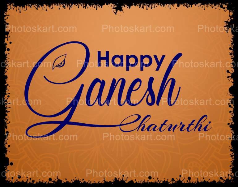 Ganesh Chaturthi Vector Typography Png Image