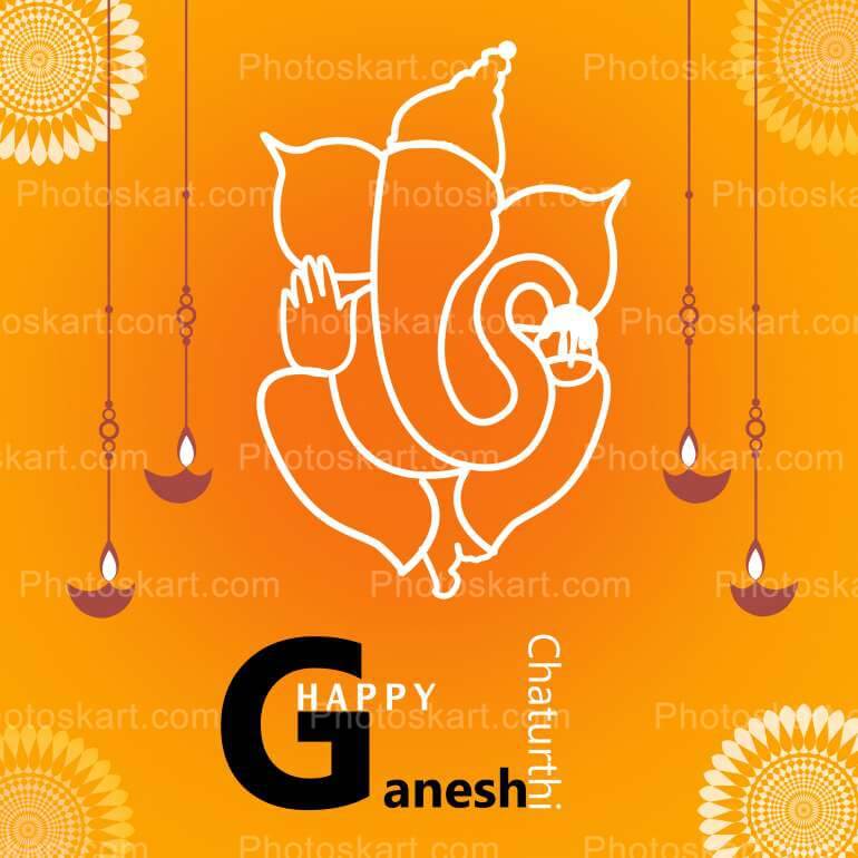 Happy Ganesh Chaturthi, Hathi Jr, Drawing, Painting, Line Art, Lettering,  png | PNGWing