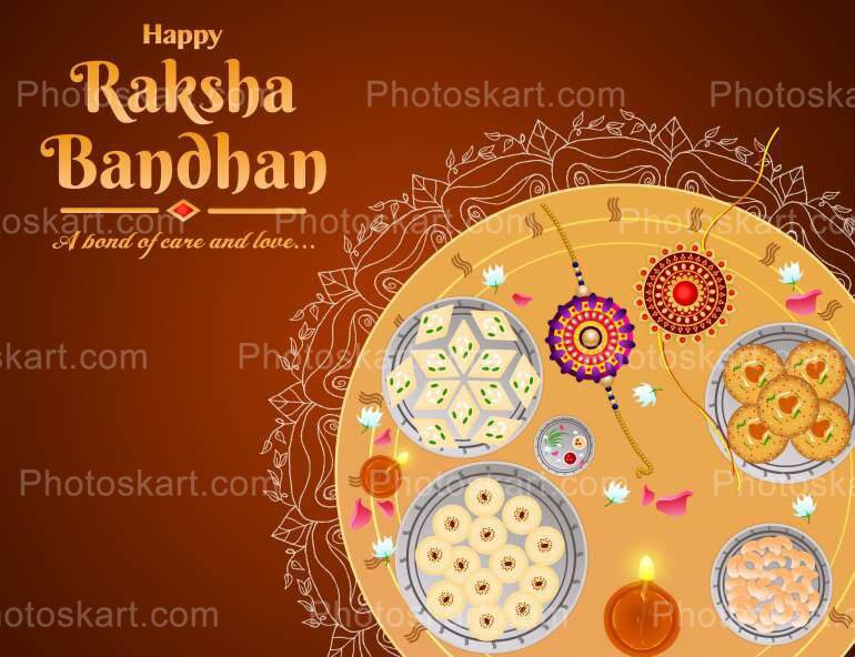 Happy Raksha Bandhan Wishing Free Vector Download