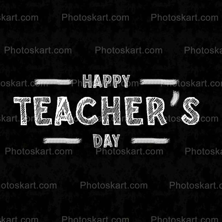 Happy Teachers Day Wishing On Blackboard