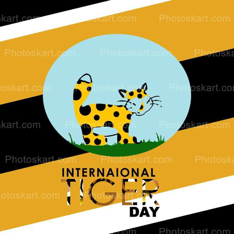 International Tiger Day Vector Photo