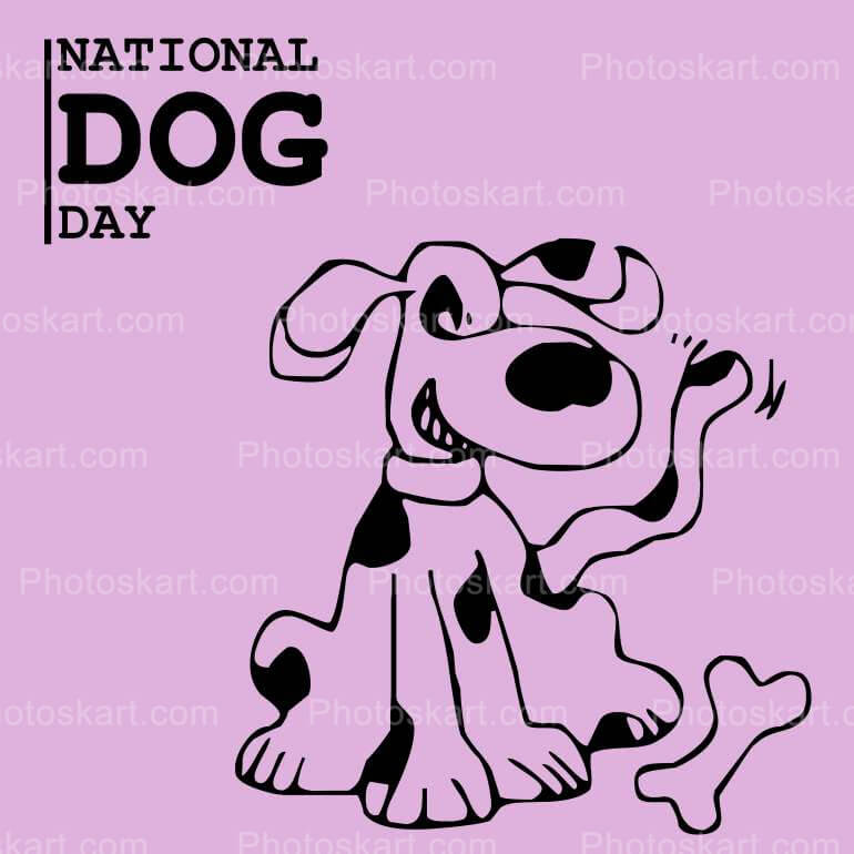 National Dog Day Image Vector Stock Photo