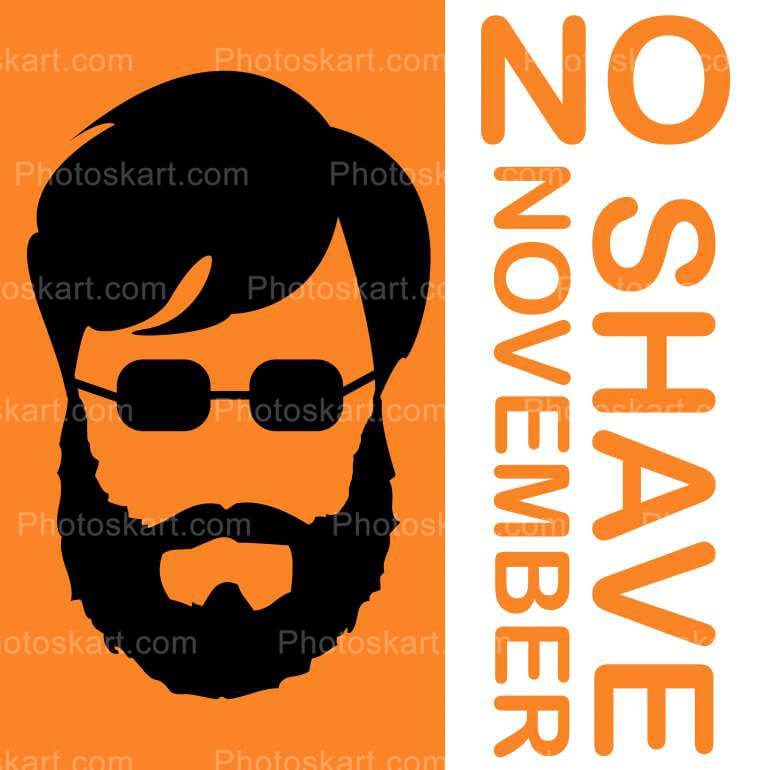 No Shave November Free Stock Vector