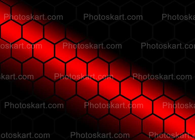 Red Honeycomb Unique Background