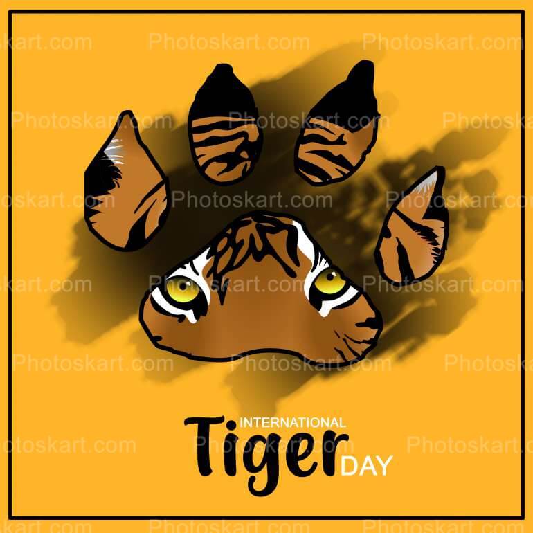 Tiger Day Free Vector Image