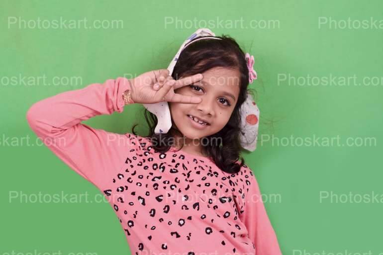 Cute Indian Girl Doing Stylish Pose Free Royalty Stock Photo